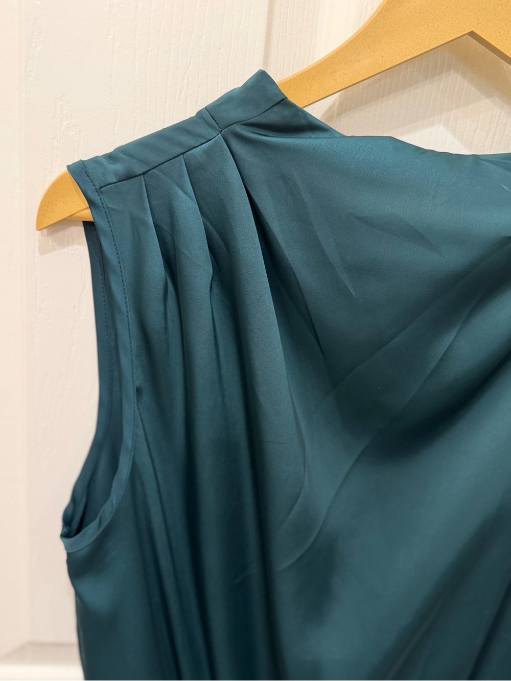 NWT PrettyGarden Teal Sleeveless High-Neck Dress - Picture 3 of 7